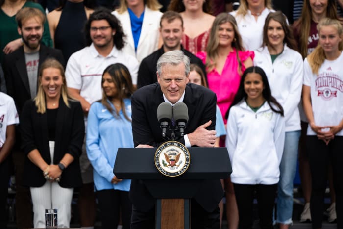 Many have hoped Charlie Baker’s past political stints would help in his new role as NCAA president.